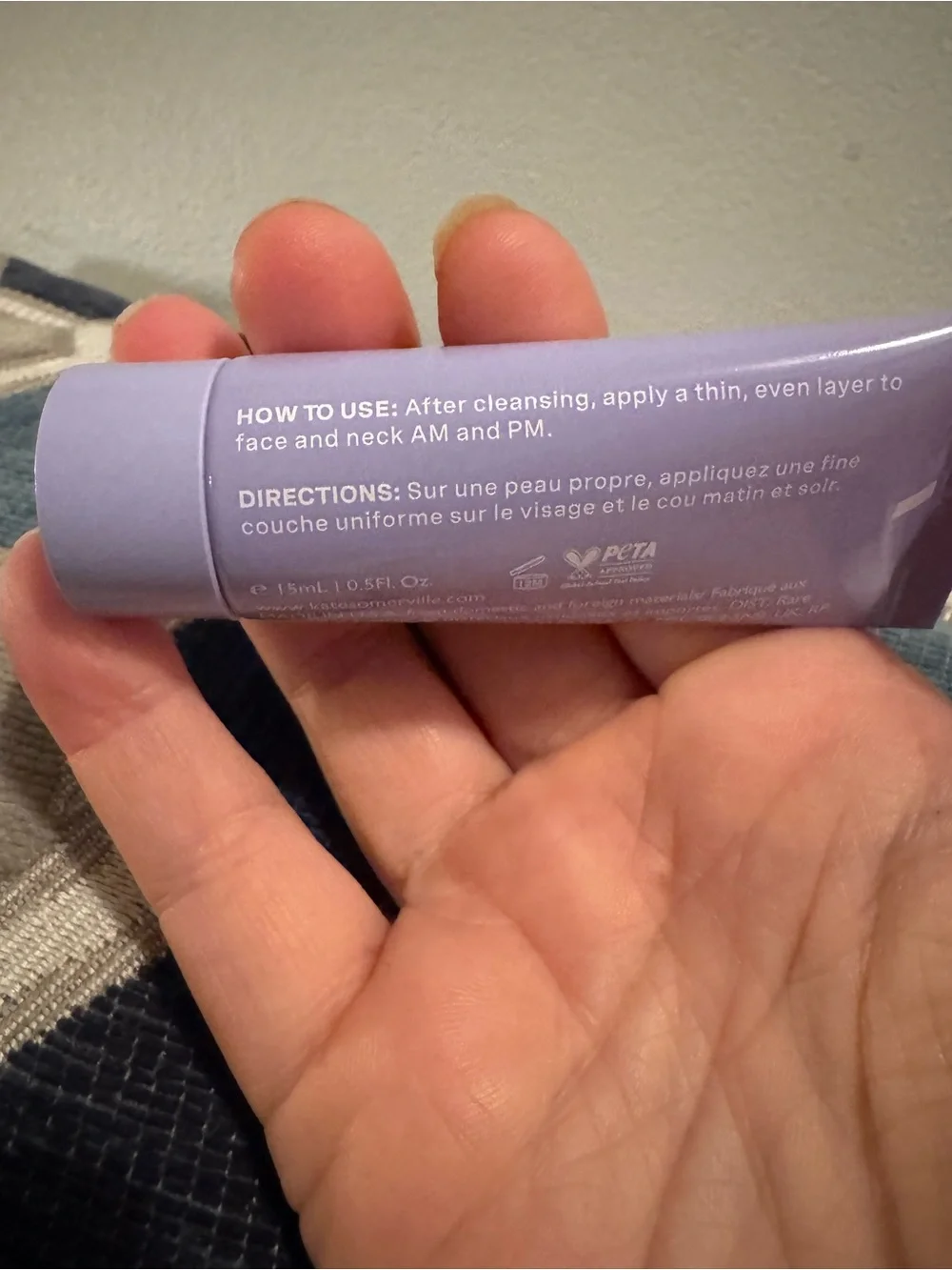 Kate Somerville Lavender Travel Cream Tube Goat Milk
